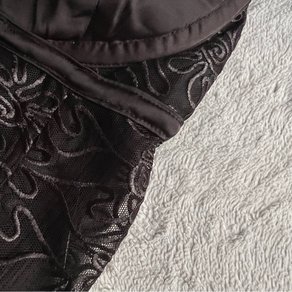 NWT For Love & Lemons Rosanna Soutache Floral Embroidered Sheer Mini Dress Black - Picture 7 of 13